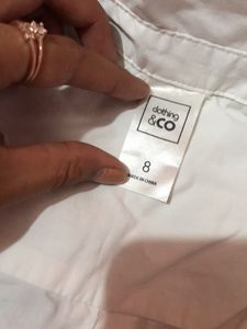 WHITE V NECK NEW  SHIRT