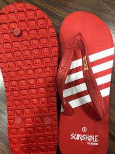 Bata Red Sunshine Flip Flops Size 9