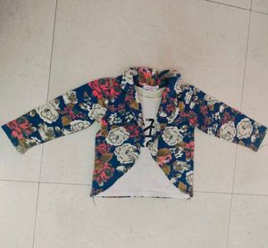 Boy Tshirt With Attached Coat And Pant Set.