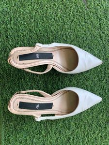 Zara White Heels