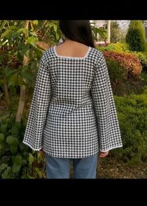 Houndstooth Print Kurti(customisation available)