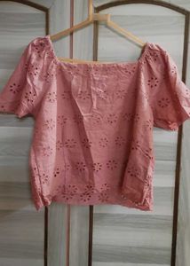 Sweatheart Neck Peach Top Women