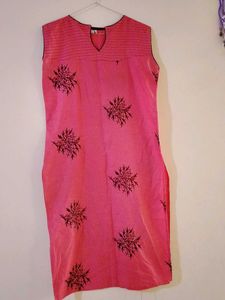 Pink Floral Kurta