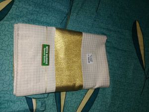 Kerala Kasavu Saree And With Blouse Piece