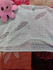 Crochet Cutout Long Sleeve Top