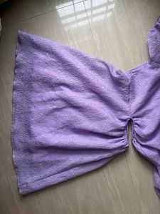 Lavender Puff Sleeve Dress