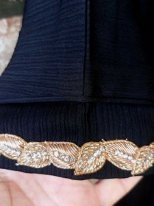 Zardozi Hand Work Z Black Abaya Xl Size