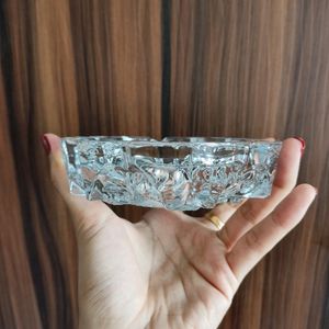 Crystal Glass Art Deco Ashtray ✨