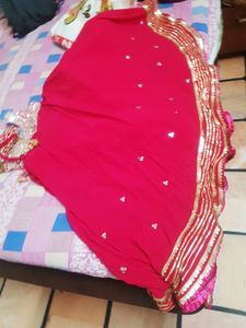 Beautiful Women Pink Heavy Mirror Gown Without Pot
