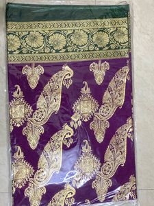 Purple Saree …. Malai Cotten