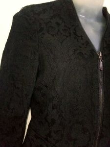 Black Jaket Floral Designed 💗