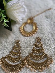 Golden Indian Jewelry Set