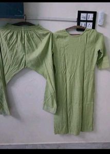 Green Embroidered Kurta Set