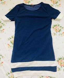 Navy &amp; White Mini Dress