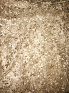 Golden Gown With Zari Work
