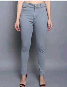 Grey Denim Skinny Jeans+free Western Top