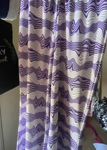 Wave Pattern Wide Leg Pants