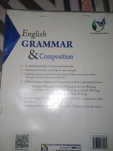 Holy Faith English Grammar Book For Class 9 And 10