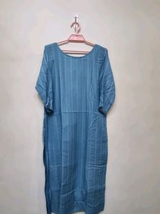 New Piece - Blue Straight Cut Kurta