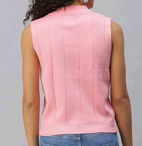 Fitted Knit-Rib Top For Women