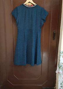 Navy Blue Shirt Type Dress