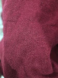 Maroon Puff Sleeve Sweater