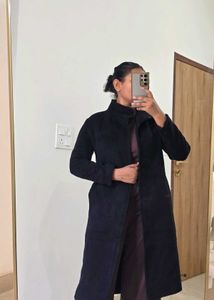 Collared High Neck Winter Coat with Belt