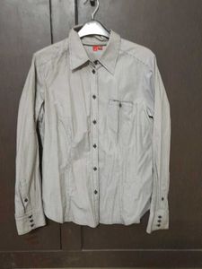 Striped Oversized Button-Down Shirt