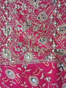 Red Embroidered Kurta