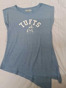 Ice Blue Assymetric T Shirt