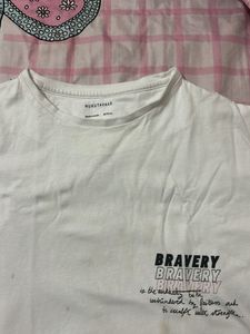 White Graphic Print Tee