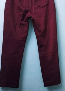 Burgundy Casual Trousers
