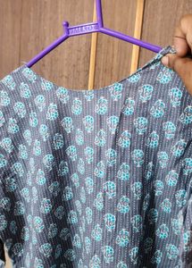 Printed Blue Kurta