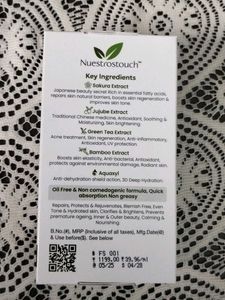 Nuestrostouch Night Care HydroSilk Face Serum