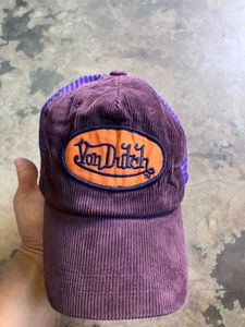 Von Dutch Purple Corduroy Hat