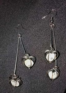 Heart Cage Drop Earrings