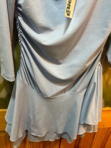 New withTag Glitchez OffShoulder Ruched Blue Dress