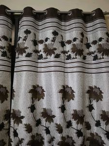 5cutains White And Broun Colour