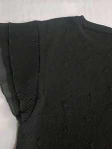 Elegant Black Layered Top