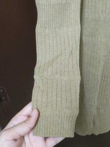 Tan Knit Sweater Dress