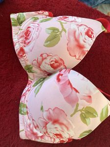 Floral &amp; Polka Dot Bra Set 32 b dress berry