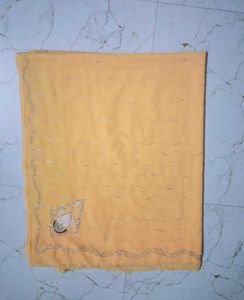 Mustard Yellow Beautiful Saree
