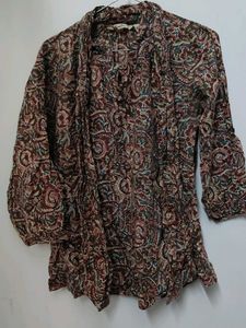 Paisley Print Tunic Top