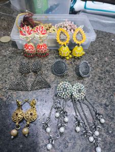 6 pair of earrings