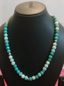 Green Fire treated Necklace &amp; Earring Set