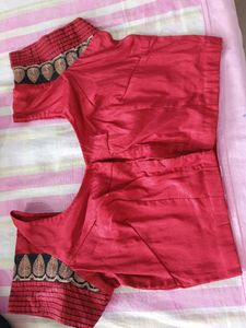 Party Wear Green &amp; Maroon Saree With Blouse
