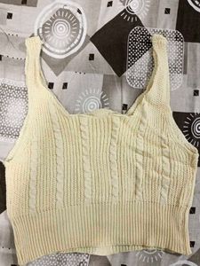 Cream Cable Knit Tank