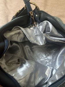 Denim Hobo Bag with Rhinestones