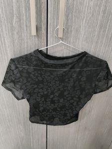 DROOPEDonly today🛑SHEIN Black Mesh Top🌸