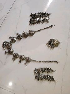 Silver Garba  Jewellery Set